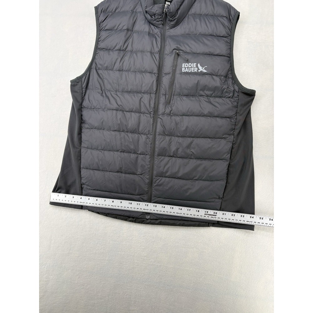 Eddie Bauer 550 Down Puffer Vest Mens Storm Repel Grey Full Zip Size XL - Picture 13 of 16